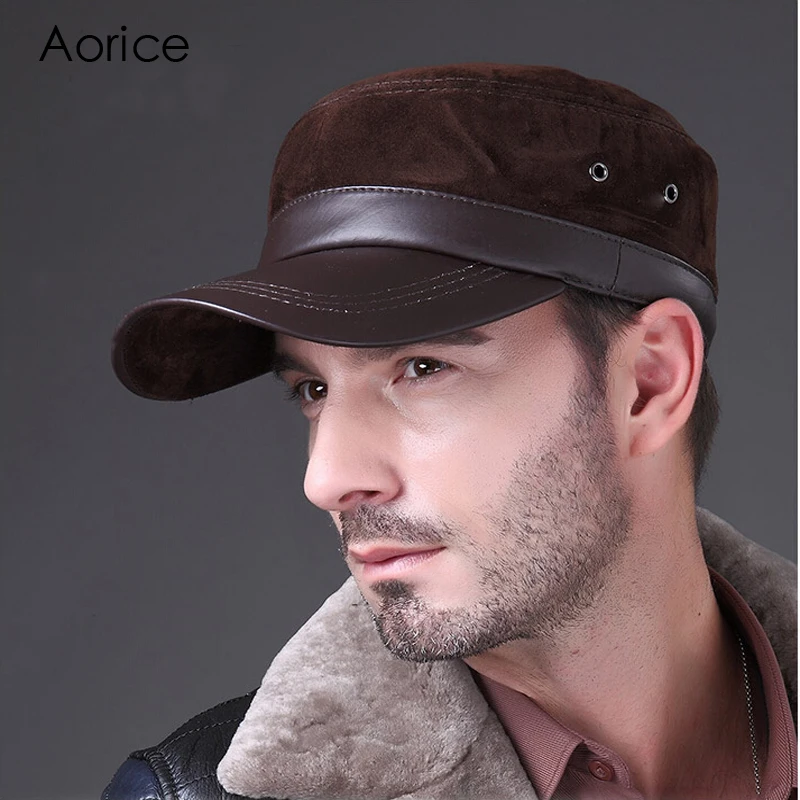 Aorice Winter New Genuine Leather Hat/Cap Brand Baseball Caps/Hats ...