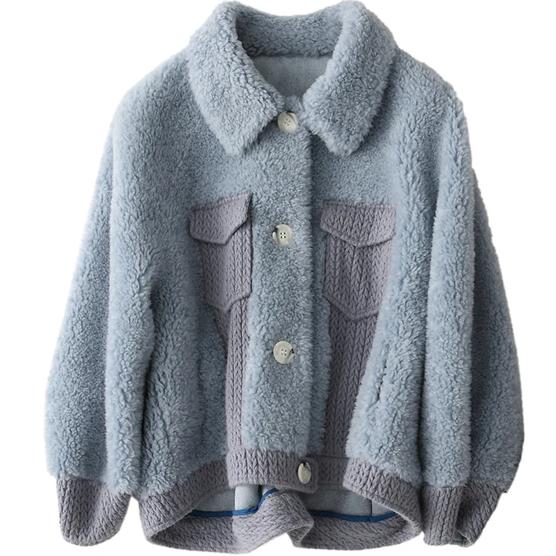 Real Wool Fur Coat Autumn Winter Sheep Shearing Fur Coats Women Clothes