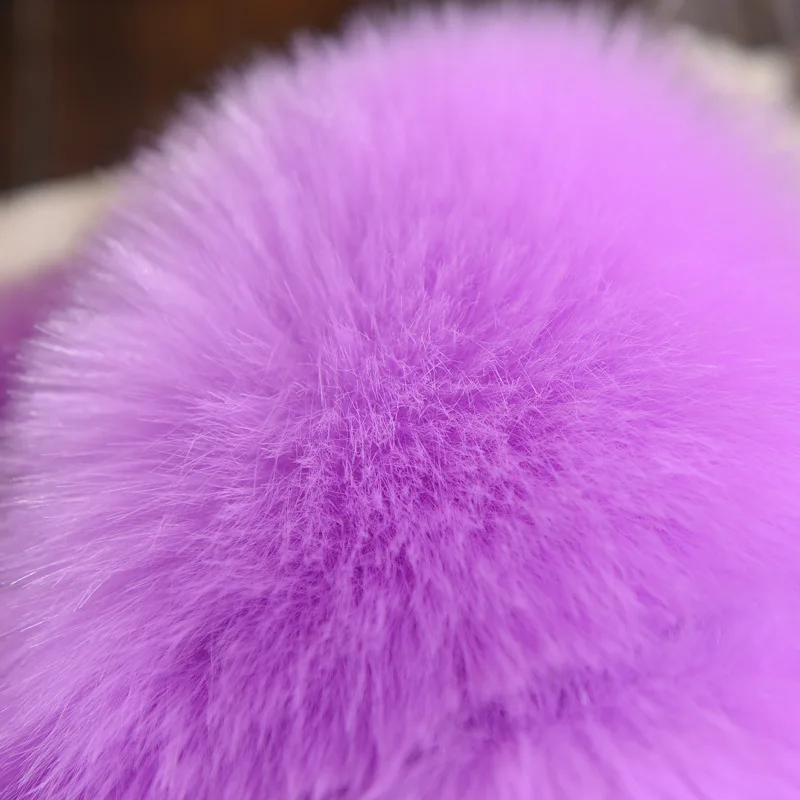 Зимние жилеты из искусственного меха для девочек Однотонные теплые детские жилеты детские куртки без рукавов пальто с лисьим мехом для маленьких девочек - Цвет: Purple