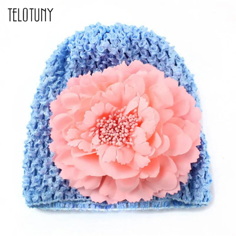 

TELOTUNY Newborn Baby Flower Cotton Hat Beanie Toddler Girls Photography Props Pretty and cute style knitting S3FEB13