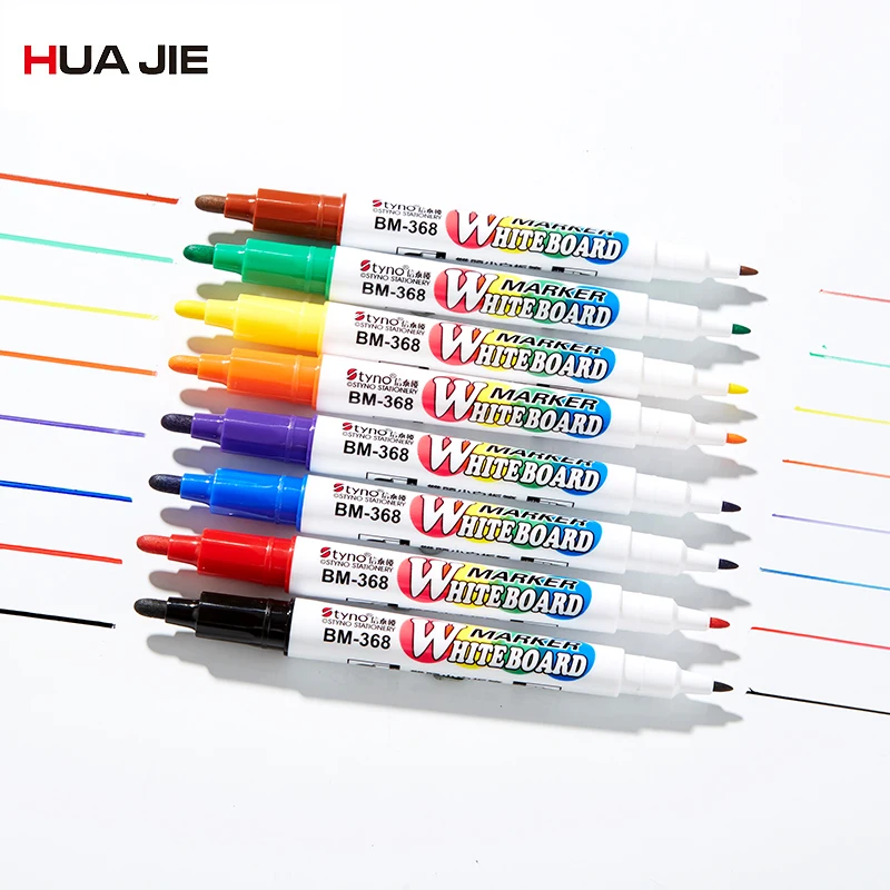 Двойной наконечник креативный красочный маркер для доски 8 цветов белая Классная доска ручка Рисование канцелярские принадлежности канцелярские BM-368