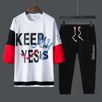 

New Spring Men's Leisure Suit, Pants Suit, Head Five-Dimensional Sleeve Suit, 2019