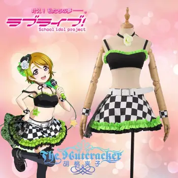 

[STOCK] 2018 Anime Love Live Hanayo Koizumi Rock Awaken Stage Black Leather Uniform Cosplay Costume For Halloween Free Shipping.