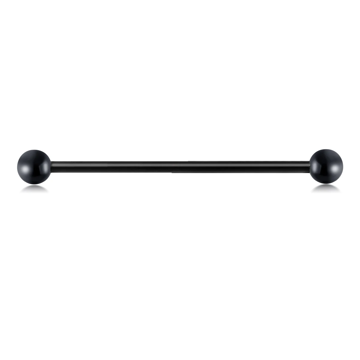 JUNLOWPY 4PC Stainless Steel 16G 14G Industrial Barbell Earring Tragus Cartilage Ear Piercing Sexy Body Jewelry For Women Men - Metal color: black