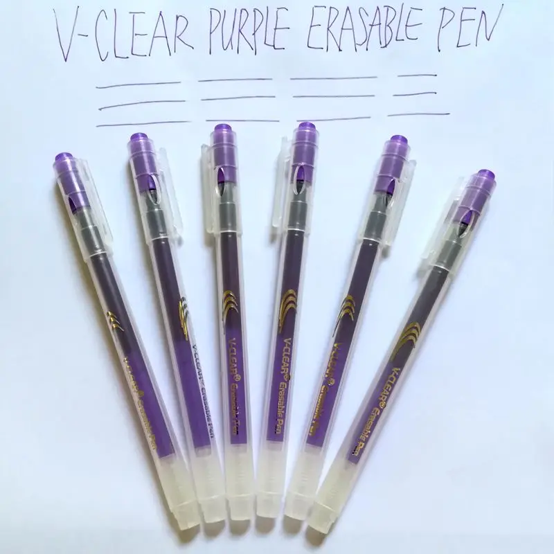 VCLEAR Purple Ink Can Be Erased Gel Pen Gift Writing Pen 0.7mm Pen Tip