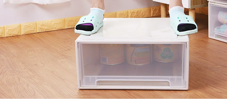 Креативный пластиковый выдвижной ящик для хранения мусора, многофункциональный домашний шкаф для хранения пыли, детские игрушки, прозрачная коробка для хранения мелочей