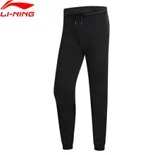 Li-Ning женские трендовые 9/10 спортивные штаны, обычные трикотажные 82% хлопок 18% полиэстер с подкладкой, спортивные штаны AKLN358 WKY189
