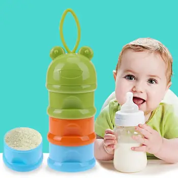 

3 Layers Baby Food Container Portable Cartoon Animal Milk Powder Feeding Baby Food Containers Storage Box