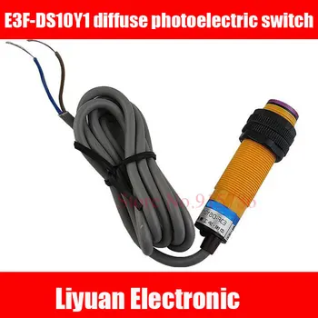 

1pcs E3F-DS10Y1 diffuse photoelectric switch sensor / AC 220V normally open 3-12 cm adjustable photoelectric transmitter