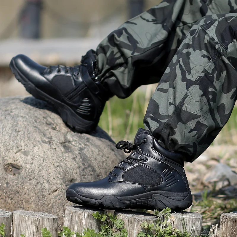 Для мужчин армейские ботинки черный мужской низкий Топ Пеший Туризм тактические ботинки открытый дропшиппинг Delta SWAT сапоги обувь для Для