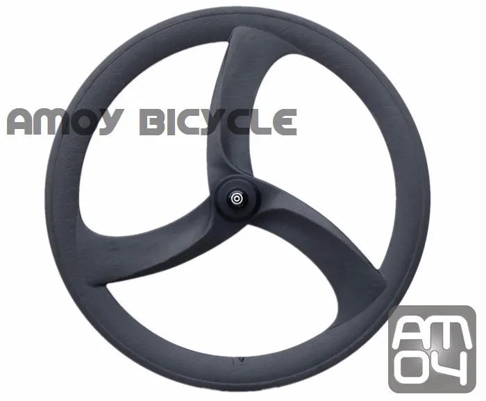 Top Free shipping CARBON Tri Spoke Wheel Turbo 3S(Front) - 3 SPOKE Clincher; For Road Or Track; Triathlon / Time Trial Bike Wheel 3