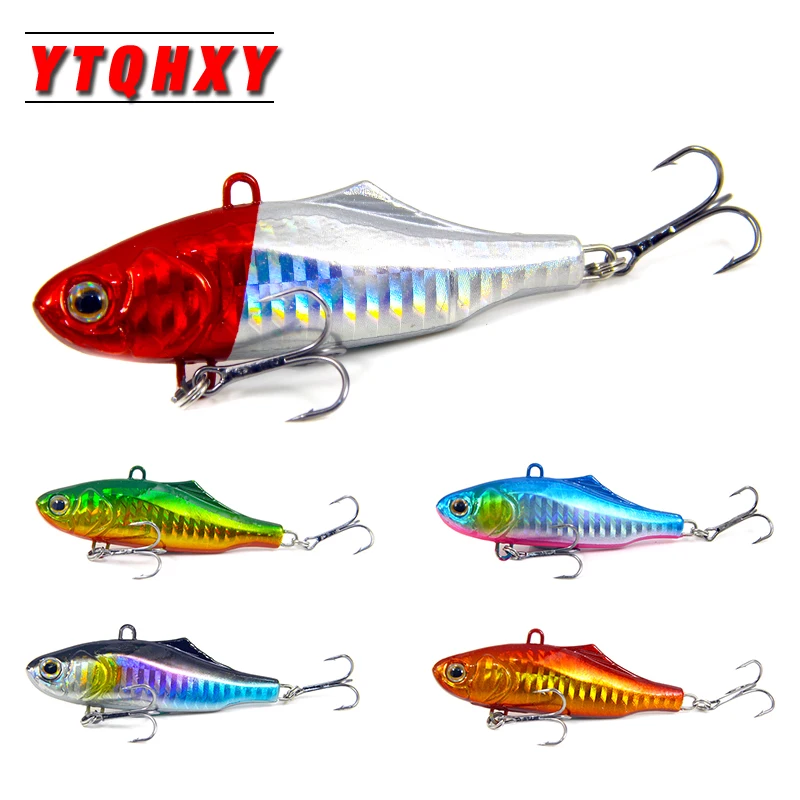 YTQHXY Hars Lured VIB Bait Sinking Wobblers 7.3cm 22.5g 2 Bass Treble Hooks High Quality Crankbait Minnows Fihing Tackle WQ243 | Спорт и