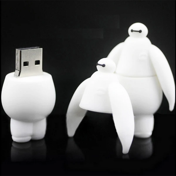 

Cartoon Baymax Usb Flash Drive 64GB 128GB 512GB 1TB Cute Pen Drive 2TB Usb 3.0 Stick Big Hero 6 Flash Memory Card Pendrives Gift