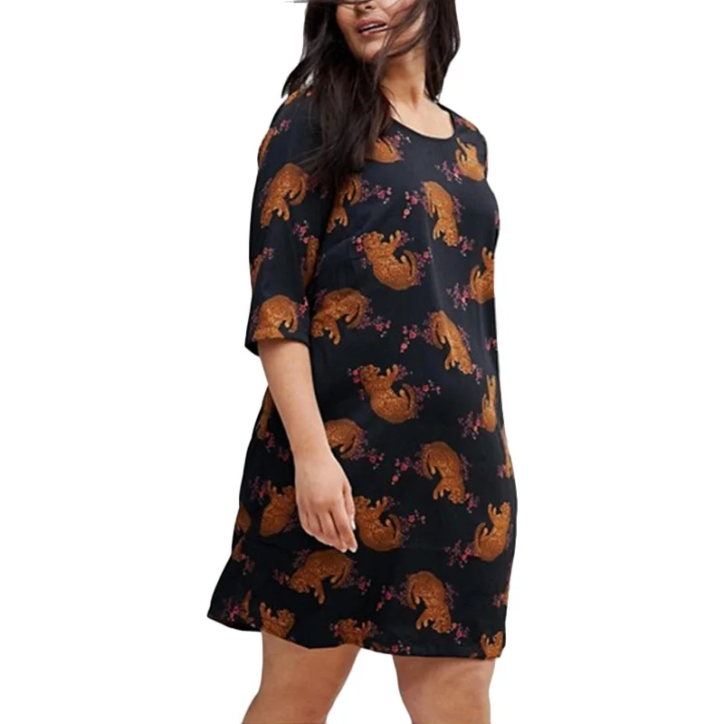 

2018 New Designer Summer Women Blouses Maxi 6XL Plus Size Shirts Female Tops Print O Neck Oversized Casual Long Blouses Party