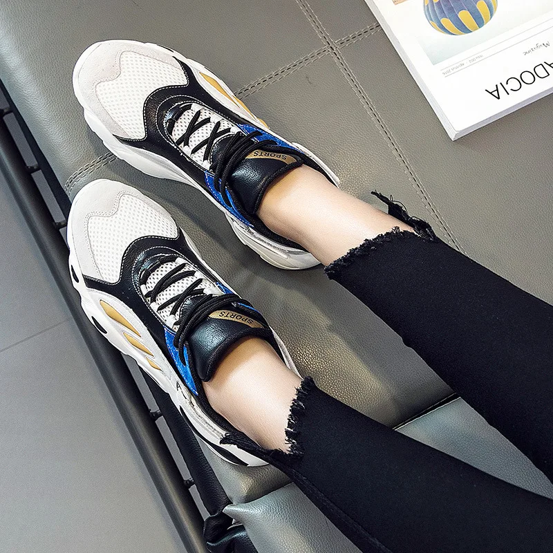 JINBEILEE New Breathable Mesh Butterfly Harajuku Wild Thick-soled Women's Shoes Casual Sports Walking Shoes Lace-Up JINBEILEE New Breathable Mesh Butterfly Harajuku Wild Thick-soled Women's Shoes Casual Sports Walking Shoes Lace-Up