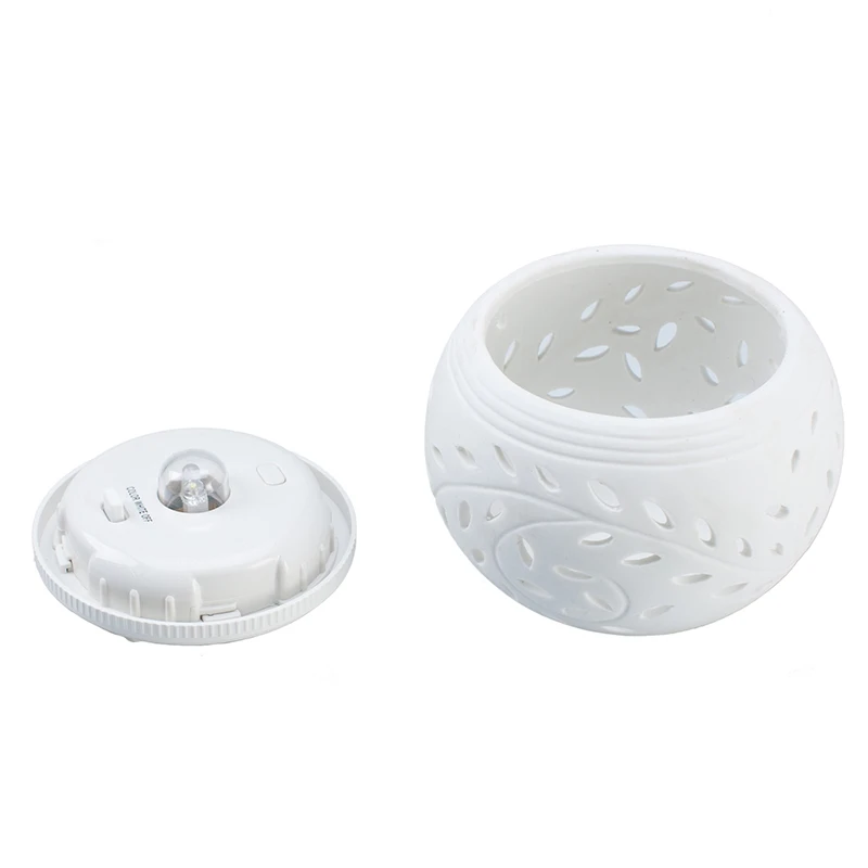 Chiclits Ceramic Colour Changing Led Solar Light Sun Powered Globe Ball Table Light Garden Lamp For Lawn Courtyard Room (6)