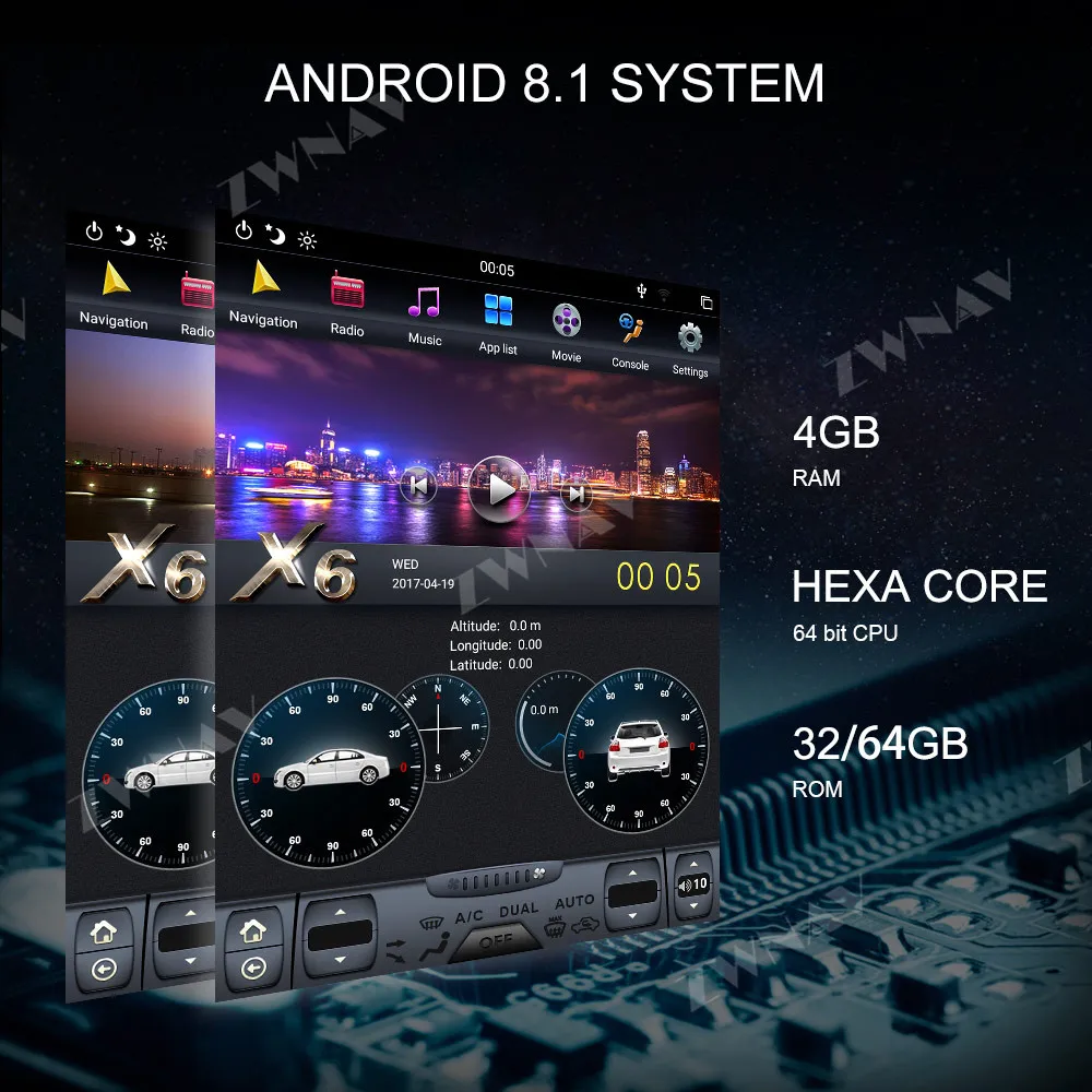 Flash Deal PX6 4GB RAM Tesla style Android 8.1 Car GPS Navigation For Lexus GX400 GX460 head unit multimedia radio tape recorder autostereo 15