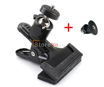 

2 in 1 GoPro Tripods Mount Adapter + Camera Vigorously Clip light stand Clip Clamp Holder Mount For Gopro Hero HD/1/2/3/3+,