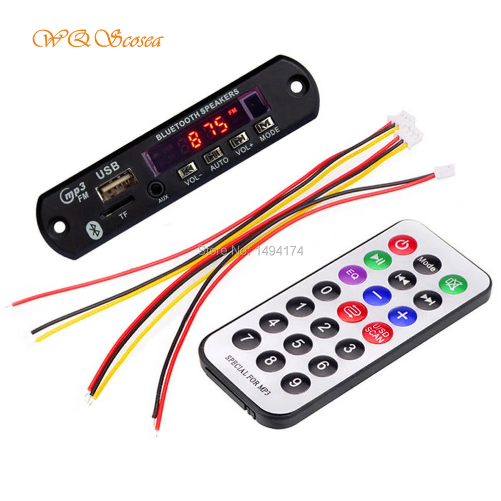 WQScosea Q8S-360 цифровой беспроводной Bluetooth 12V MP3 WMA декодер плата аудио модуль USB TF радио