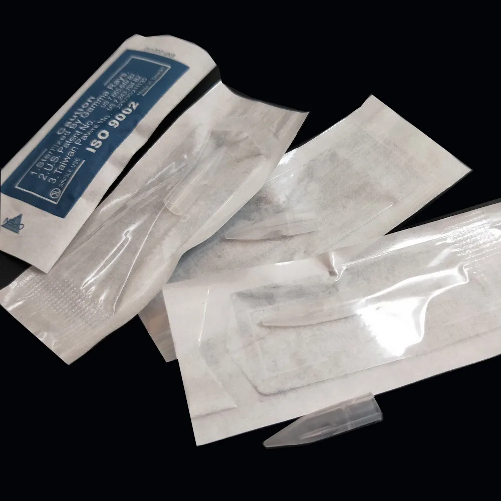 50pcs/lot Plastic Tattoo Needle Tips 1R Needle Caps For Permanent Makeup Dragon/Mosaic/Merlin Tattoo Machine