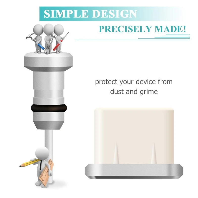 Металлическая Пылезащитная заглушка, аксессуары для телефона, зарядный порт, разъем для наушников 3,5, для Xiaomi, samsung S8, S9, Micro type C, для iPhone X, 8, 7 Plus, 6