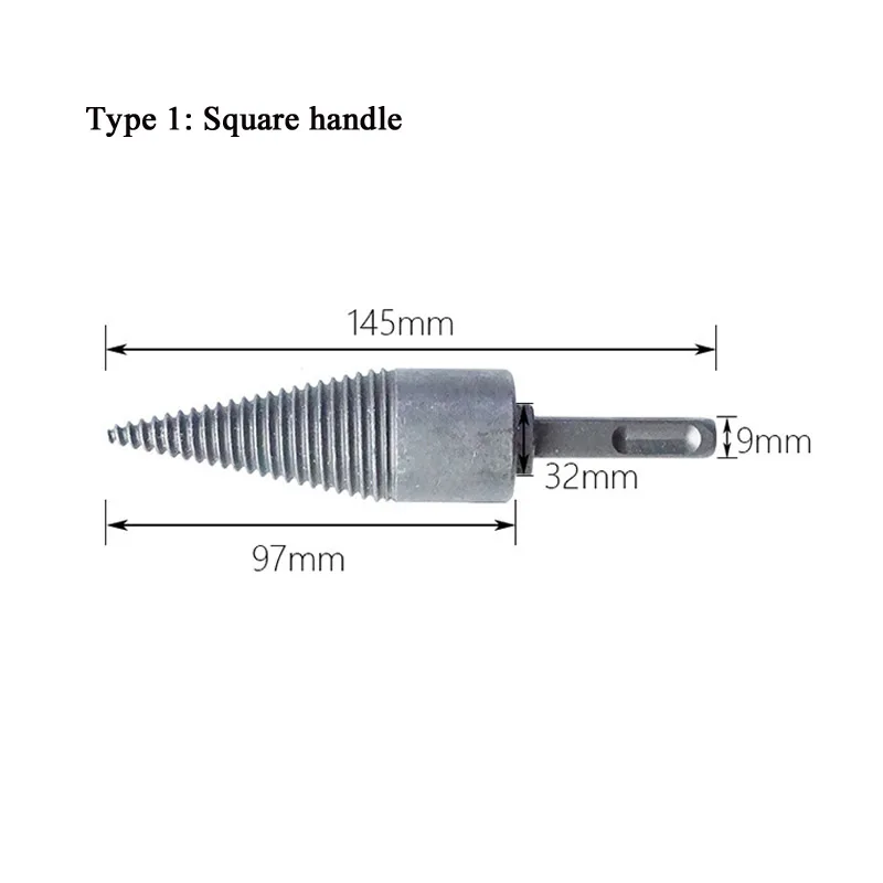 Wood Splitter Machine Drill Wood Split Cone Reamer Punch Bit Woodwork Drilling Bit Tool