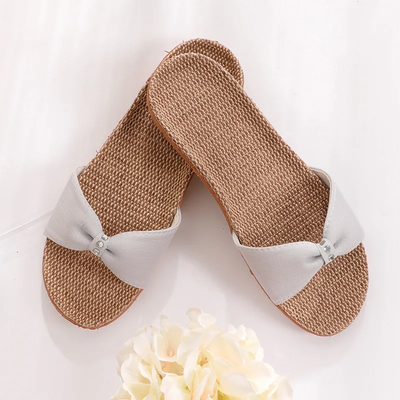 6816 home Sandals household linen thick soft bottom bottom wear shoes