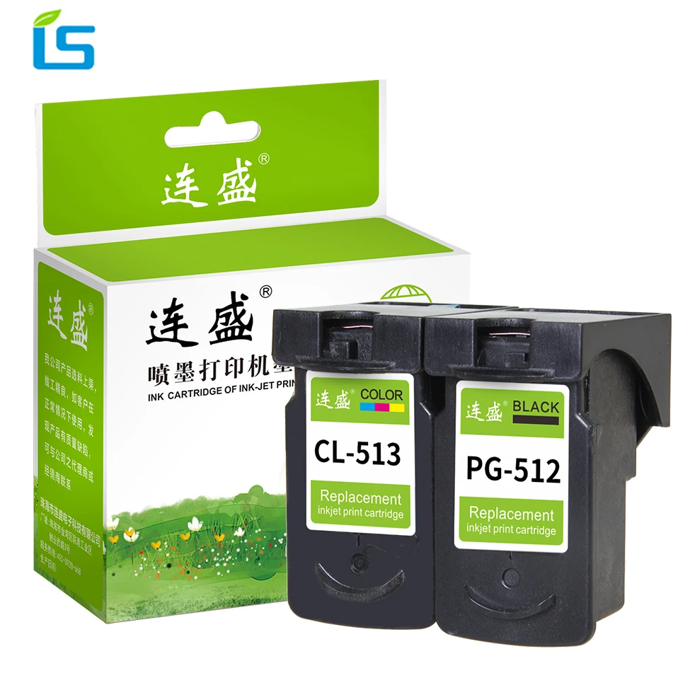 

2Pcs/set PG 512 PG512 CL 513 Refilled Ink Cartridge Replacement For Canon PG-512 CL-513 for Canon MP240 MP250 MP480 MP270 MP230