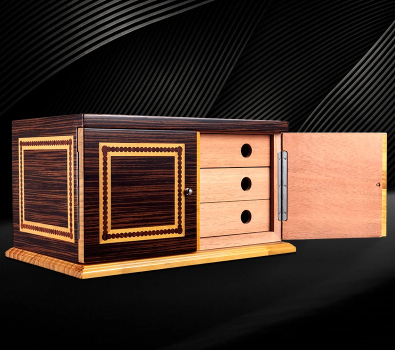 Сигара humidor три пола большой емкости сигара увлажняющая коробка CA-1028