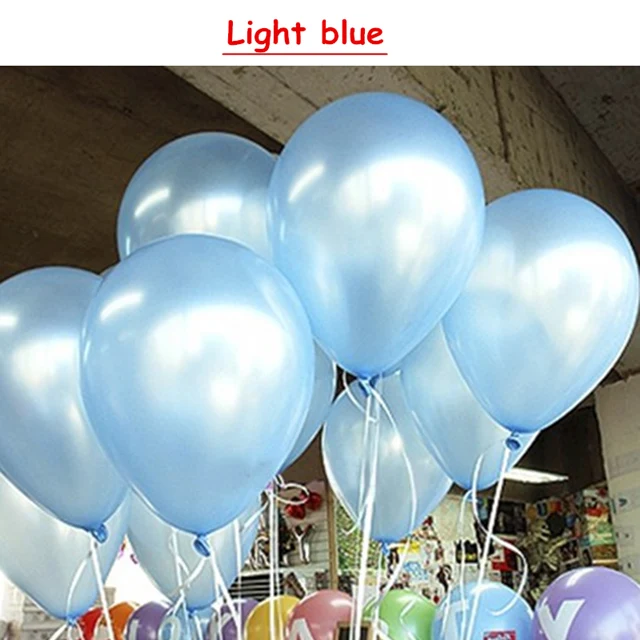 10 шт./лот 10 дюймов золотые черные латексные гелиевые шары на день рождения или свадьбу детский душ вечерние аксессуары для декора детские игрушки Воздушные шары - Цвет: Light blue