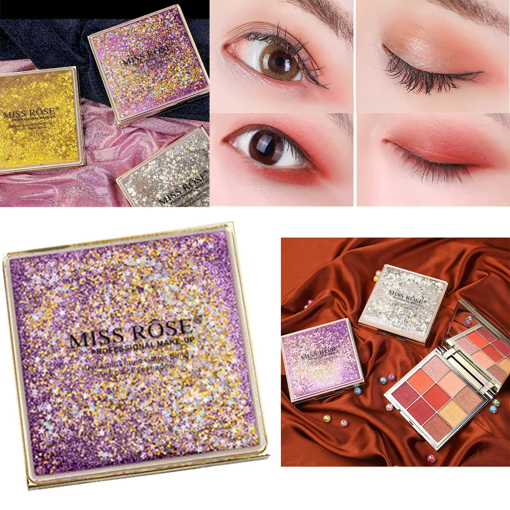 MISS ROSE 9 цветов блеск для век матовые тени Косметическая Палетка глазурованная