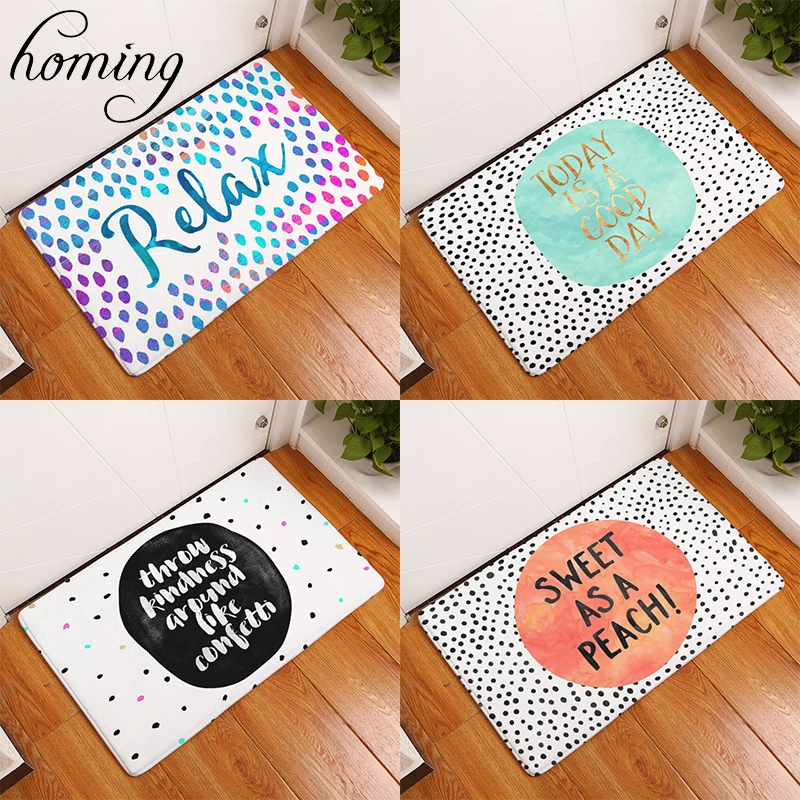 

Homing New Arrive Door Mats for Entrance Door Character Colorful Words Pattern Carpets Living Room Dust Proof Mats Home Decor