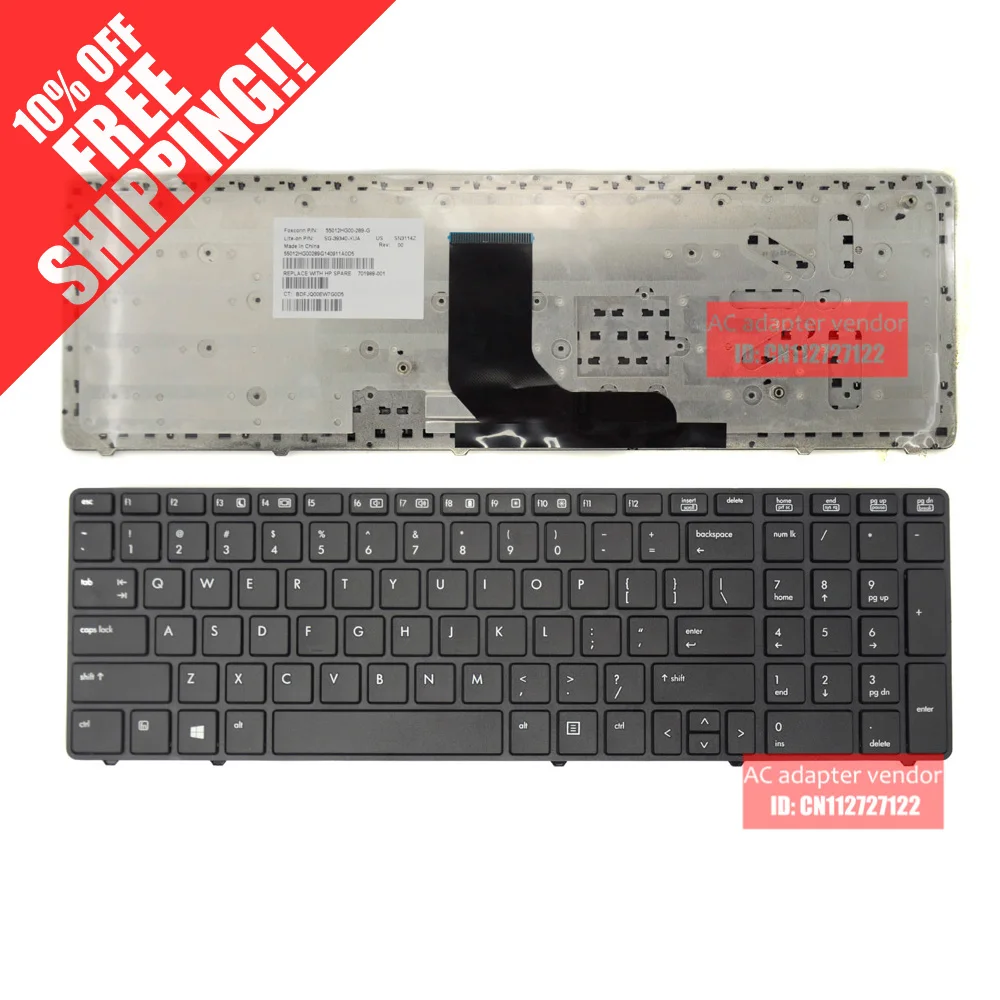  New Replacement FOR HP ProBook 6560b 6565b 6570b US English version laptop keyboard