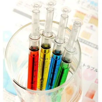 

Students Doctor Nurse Gift Creative Liquid Syringe Injection Ballpoint Pen School Writing Supplies Stationery Ballpen Ink Black