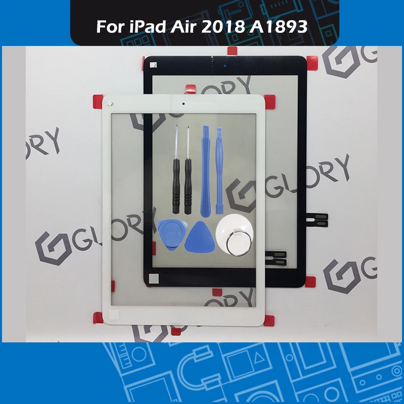 Черно-белая Сенсорная панель A1893 для iPad Air 2018 дигитайзер Переднее стекло с