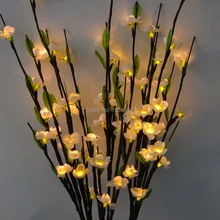 Светодиодный светильник на ветке сливы 39' с 60 Светодиодный светильник с зеленым листом светодиодный светильник на ветке сливы и вишни 7 цветов