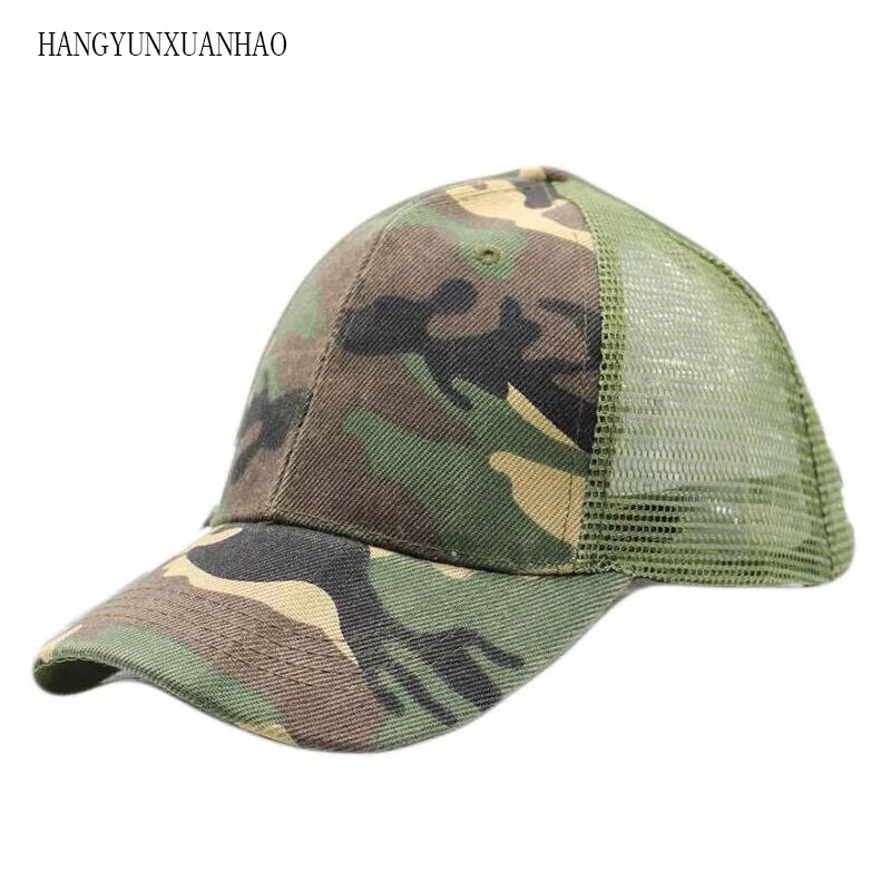 

New Camouflage Summer Cap Mesh Hats For Men Women Casual Hats Hip Hop Baseball Caps Camouflage Net cap Baseball Cap sunshade