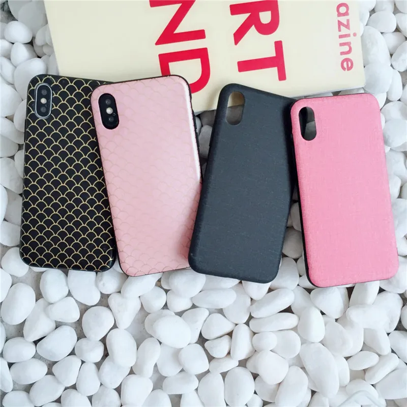 

Fashion Dragon scales Phone case For iPhone XR XS Max 6 6S 7 8 Plus Simple Solid Color Ultrathin Soft TPU Case