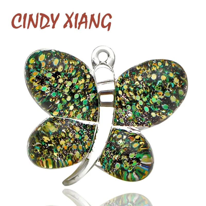 

CINDY XIANG 4 Colors Choose Resin Colorful Butterfly Brooches for Women Summer Style Design Creative Fashion Pins Dress Brooch