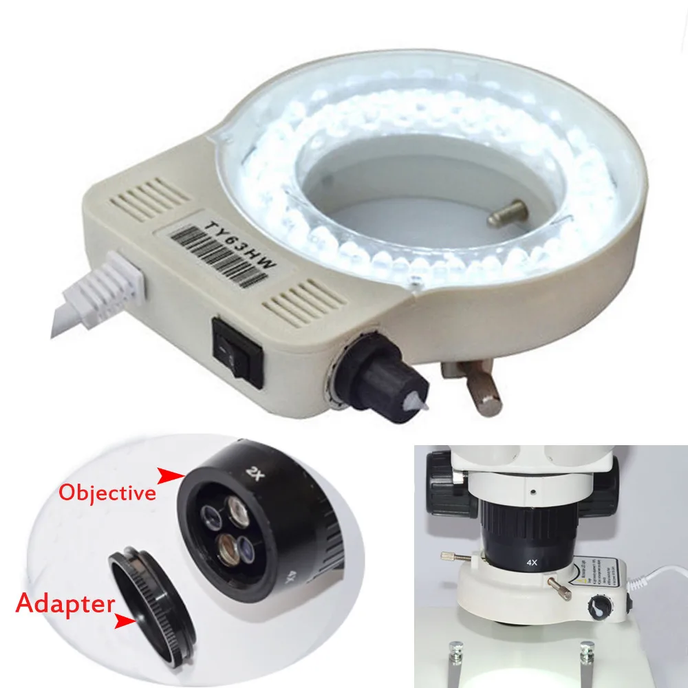 With Adapter 56 LED Illuminator Adjustable Ring Light For Industry