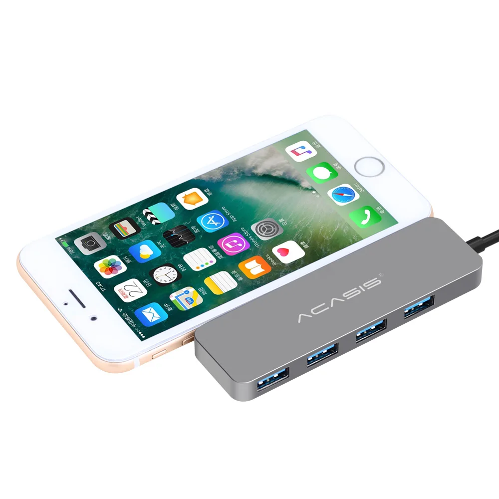 Новый тонкий Высокоскоростной USB концентратор Acasis 3 0 переключатель внешний 4