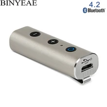 Многоточечное соединение Bluetooth 4,2 Aux 3,5 мм автомобильный набор беспроводной стерео аудио адаптер Портативный A2DP музыкальный ресивер с зажимом