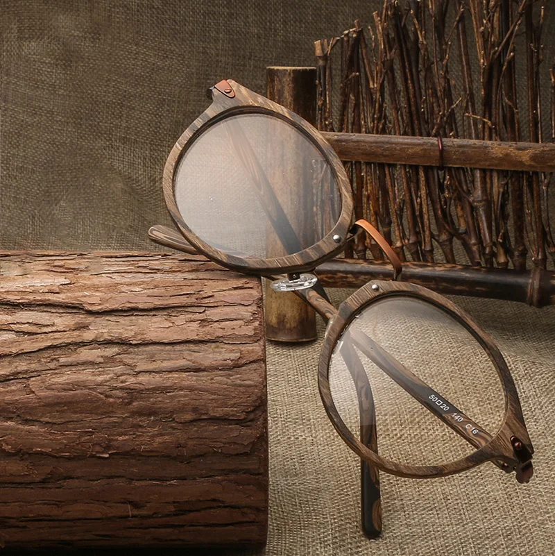 MUZZ предписанные оправы очков Для мужчин очки для близоруких Каркасные Деревянные зерна оптическая оправа для очков с Для женщи
