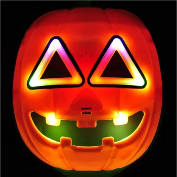 

New Flashing LED Pumpkin Mask Kids Blinking Masks Children Toys Gift Halloween Party Dress Supplies Wedding