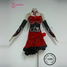 Лидер продаж года пикантные красные пользовательские Обувь для девочек Костюмы для латиноамериканских танцев платье для танцев для продажи l-11182