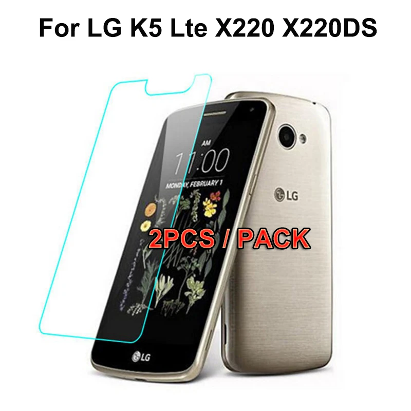

2pc LCD Screen Protector for LG K5 Lte,Anti-explosion 9H Screen Guard Tempered Glass for LG K5 Lte X220 X220DS 5.0 Film Case