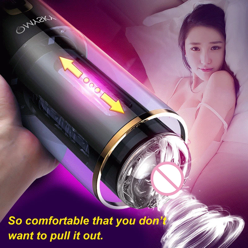 New Arrival Full Intelligent Bluetooth Sensing Telescopic Male Masturbator Real Voice Interactive Sex Machine Adult Sex Toys Men