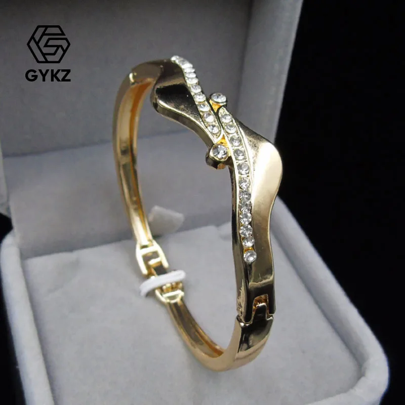 GYKZ 2019 Golden Bracelet Dating/Anniversary /Party/ Gift Women Accessories Fashion Sweet Gold Color Exaggeration Jewelry | Украшения и