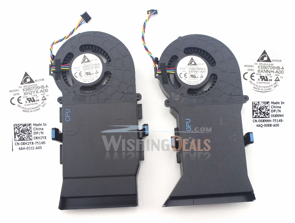 Value for money!!! New for Dell Alienware Alpha R2 06XNNH CPU & GPU cooling fan 1 pair 4 pin-in
