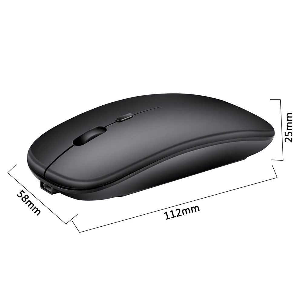 

Newly Wireless Mouse Chargeable Ultra-silent Click Optical Mouse Mice with USB Cable DC128